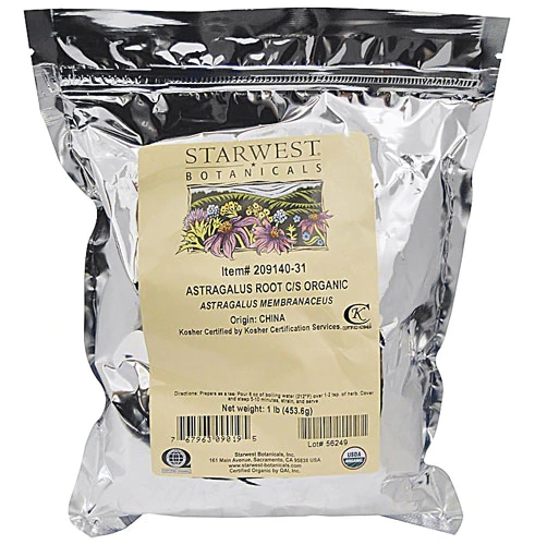 Raiz de Astragalus Orgânica Starwest Botanicals Cortada e Peneirada - 453g