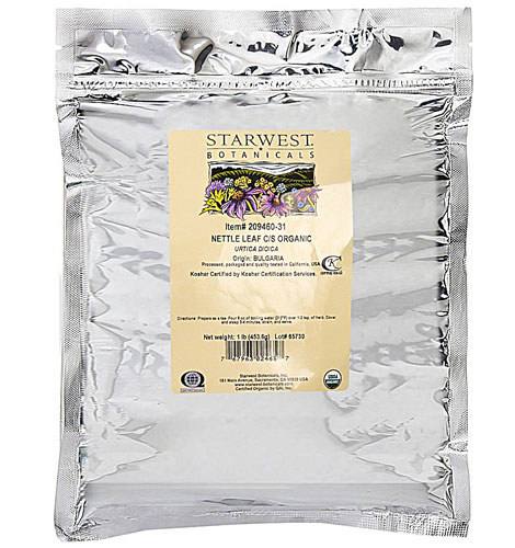 Folha de Urtiga Orgânica Starwest Botanicals Cortada e Peneirada - 454g