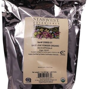 Comprar starwest botanicals organic sage leaf powder -- 1 lb preço no brasil antioxidants herbs & botanicals sage suplementos em oferta suplemento importado loja 1 online promoção -