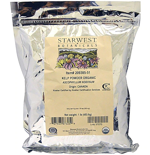Alga Marinha Orgânica Kelp em Pó Starwest Botanicals - 454g