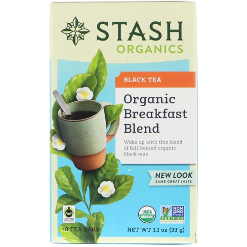 Chá Preto Orgânico Stash Breakfast Blend - 18 Sachês (40.5g)
