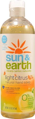 Sabonete Natural para Mãos Sun & Earth Light Citrus - 473ml