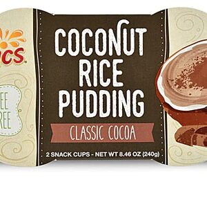 Pudim de Arroz com Coco Sem Glúten e Lactose Sabor Cacau Clássico Sun Tropics - 2 Copos (Aprox. 450g)