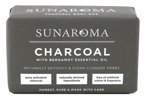 Sabonete Corporal em Barra com Carvão Ativado Sunaroma 227g - Pele Limpa e Revitalizada