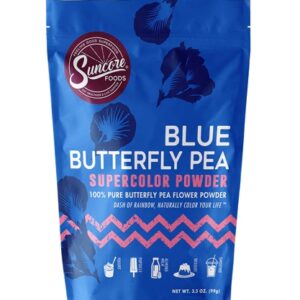 Pó de Suco Concentrado de Flor de Clitoria Ternatea Azul Suncore Foods - 100g