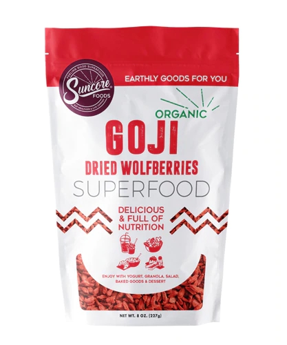 Goji Berry Suncore Foods Secas ao Sol - 227g - Superalimento Rico em Antioxidantes