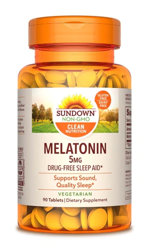 Melatonina Sundown Naturals Extra Strength 5mg - 60 Comprimidos: Seu Aliado para um Sono Reparador