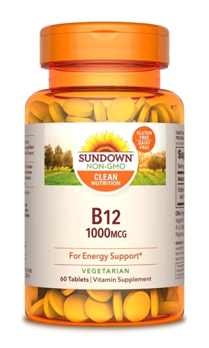 Sundown Naturals Vitamina B12 Alta Potência 1000mcg 60 Comprimidos