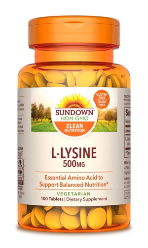 Sundown Naturals L-Lisina 500mg com 100 Comprimidos - Saúde e Bem-Estar