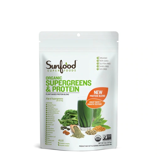 SunFood Supergreens & Proteína Orgânica em Pó - 227g