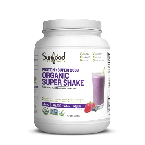 SunFood Protein + Superfoods Shake Orgânico Sabor Berry - 499g