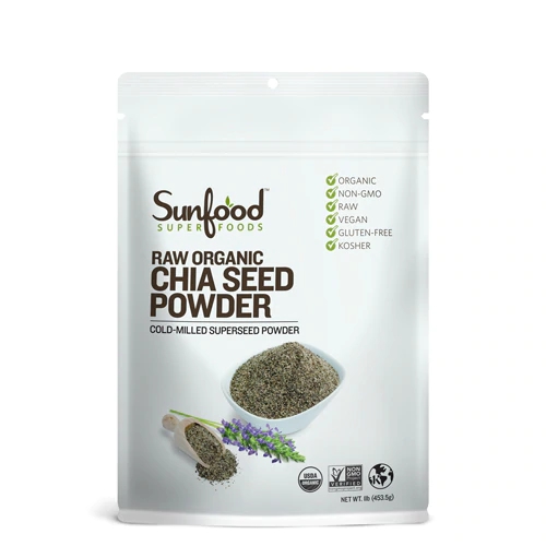 Semente de Chia Orgânica em Pó SunFood - 454g: Superalimento Cru para Sua Saúde