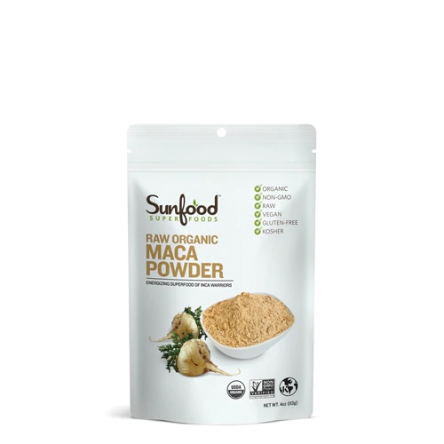 Pó de Maca Peruana Orgânica Crua SunFood - 113g: Energia e Bem-Estar Natural