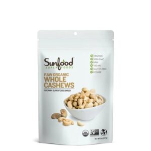 Castanhas de Caju Inteiras Orgânicas Cruas SunFood - 227g