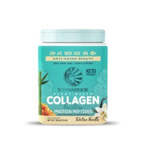 Proteína Vegetal Sunwarrior Peptídeos Colágeno Sabor Baunilha Taiti 500g