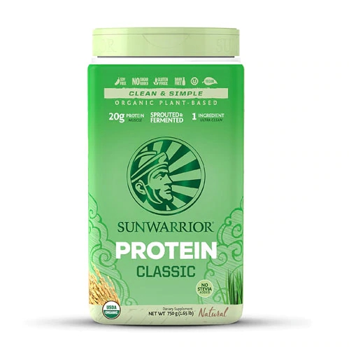 Sunwarrior Proteína Classic Natural - 30 Porções Vegana Pura