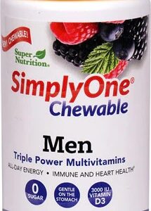 Super Nutrition SimplyOne® Men Multivitamínico Mastigável Sabor Wild-Berry - 30 Comprimidos Mastigáveis