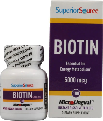 Biotina Superior Source 5000mcg - 100 Comprimidos de Dissolução Instantânea