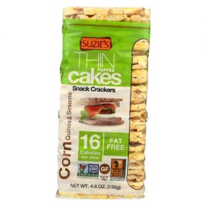 Comprar suzie's thin cakes snack crackers gluten free corn quinoa and sesame -- 4. 6 oz preço no brasil alimentos & lanches crackers suplemento importado loja 49 online promoção - 7 de julho de 2022