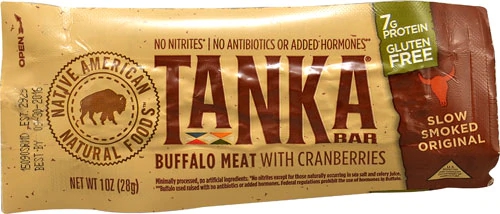 Tanka Bar® Carne de Búfalo Natural Cranberry - 28g: Lanche Proteico e Saudável