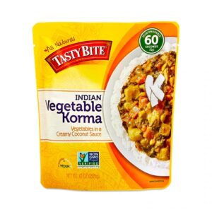 Comida Indiana Tasty Bite Vegetable Korma Veggie 283g - Refeição Pronta Vegetariana