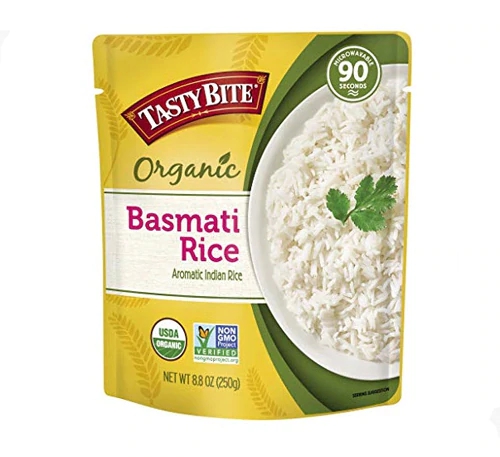 Arroz Basmati Orgânico Tasty Bite 250g - Grãos Longos e Aromáticos