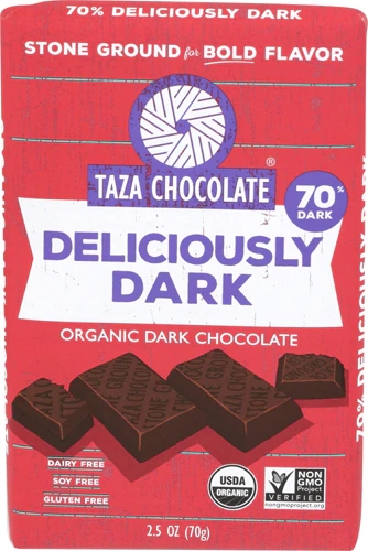 Barra de Chocolate Orgânico Taza 70% Cacau Intenso 70g