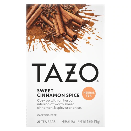 Chá Tazo Herbal Sweet Cinnamon Spice - 20 Sachês (Aprox. 34g)