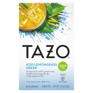 Tazo Chá Gelado Capim-Limão e Chá Verde - 6 Sachês (Aprox. 16g)