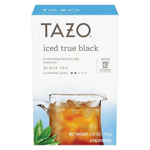 Chá Gelado Tazo True Black - 6 Sachês Filtrados (Aprox. 22g)