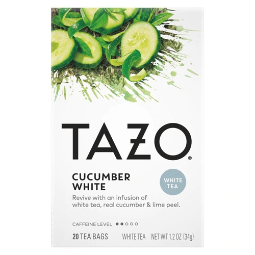 Tazo Chá Branco com Pepino - 20 Sachês (20g)