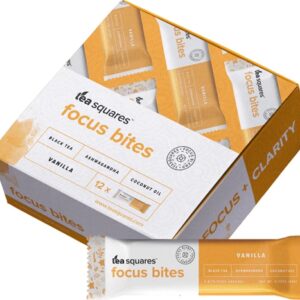 Tea Squares Tea Infused Energy Snack Baunilha Chai - 12 Pacotes de 32g Cada