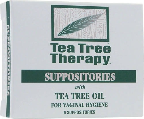 Supositórios Vaginais Tea Tree Therapy com Óleo de Melaleuca - 6 Unidades