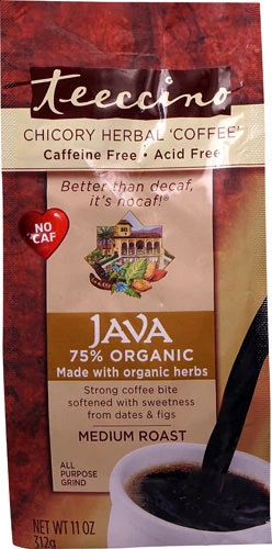 Teeccino Chicória Café Herbal Descafeinado Java Torra Média 312g