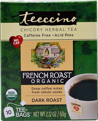Chá de Chicória Teeccino French Dark Roast Orgânico - 10 Sachês (15g)