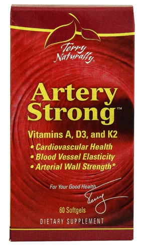 Terry Naturally Artery Strong Suplemento com Vitaminas A, D3 e K2 - 60 Softgels
