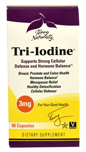 Terry Naturally Tri-Iodine 3mg - Suplemento de Iodo com 90 Cápsulas
