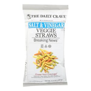 The Daily Crave Veggie Straws Salt & Vinegar - Snacks Saudáveis 156g
