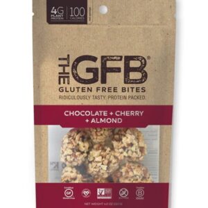 The Gluten Free Bar Gluten Free Bites Chocolate Cherry Almond 113g - Lanche Sem Glúten