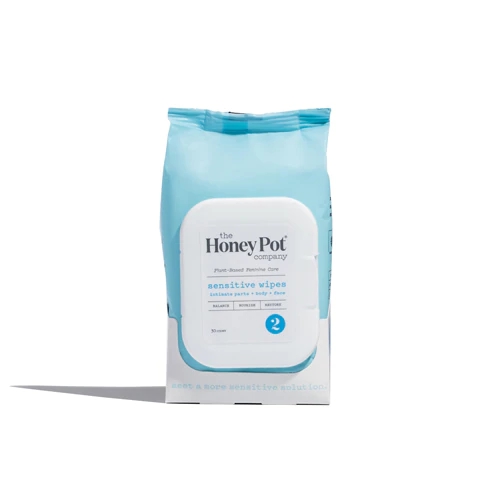 Lenços Íntimos The Honey Pot Sensitive - 30 Unidades para Higiene e Conforto