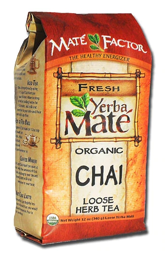 Chá Orgânico de Erva Mate Chai The Mate Factor 340g - Energia Natural e Bem-Estar