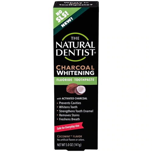 Pasta de Dente Natural The Natural Dentist Carvão Cocomint Clareadora com Flúor 141g