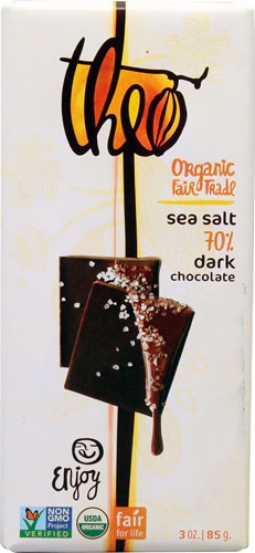 Chocolate Amargo Orgânico Theo com Sal Marinho 85g - Sabor Intenso e Puro