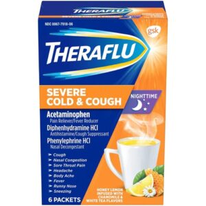 Comprar theraflu nighttime severe cold & cough relief honey lemon tea -- 6 packets preço no brasil children cold & flu homeopathic remedies suplementos em oferta vitamins & supplements suplemento importado loja 19 online promoção -