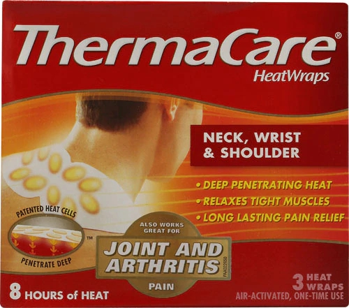 Thermacare Aquecimento Alívio Dor Pescoço Pulso Ombro 3 Envoltórios 8 Horas