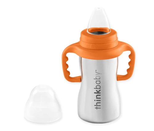 Copo de Aço Inoxidável Thinkbaby Sippy Laranja - 255g