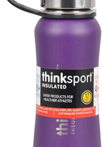 Garrafa Térmica Thinksport Roxa Revestida 482g - Hidratação Saudável e Sustentável