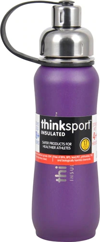 Garrafa Térmica Thinksport Roxa Revestida 482g - Hidratação Saudável e Sustentável