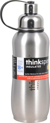 Thinksport Insulated Sports Bottle Silver -- 25 oz