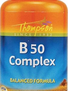 Thompson B 50 Complex: 60 Cápsulas Vegetarianas - Potência de Vitaminas B